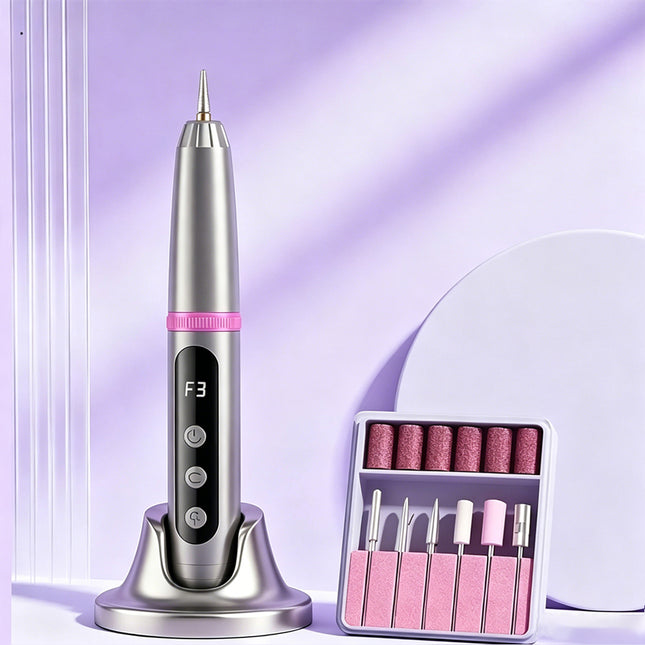 2-in-1 Electric Nail Drill & UV Curing Lamp Nail Polishing Grinder and Gel Drying Tool