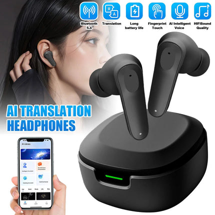 Wireless Translator Earbuds 144 Languages Real Time AI Translation Earphones