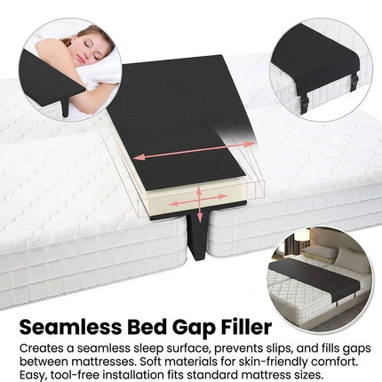 Bed Bridge Twin to King Converter Kit Mattress Extender/ Joiner Connector Strap