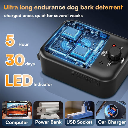 2PCS Outdoor Waterproof Ultrasonic Device Pet Bark Deterrent Tool for Dog Behaviour Training