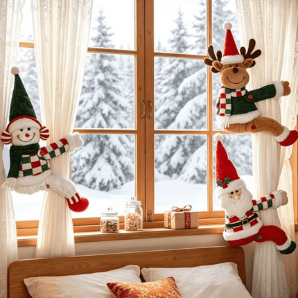 Santa Claus Curtain Clips Elk Christmas Curtain Buckle Living Room