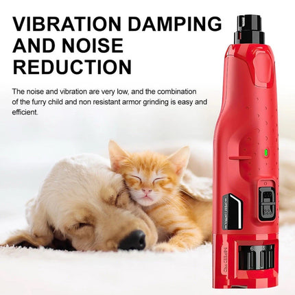 Dog Nail Grinder Quiet - (45db) 6-Speed Pet Nail Grinder with 2 LED Lights for L