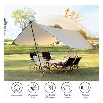 Waterproof Outdoor Camping Tarp Rain Fly Tent for Canopy Hammock Hiking Cover