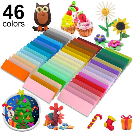 Polymer Clay Kit 46 Blocks Colors Oven Bake Clay Modeling DIY Boys And Girls TOYS Gifts AU