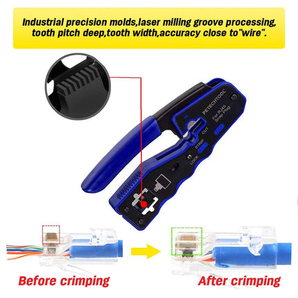 CAT6/5 Network Cable Tool Tester RJ45 Crimper Ethernet LAN Kit Crimping Set