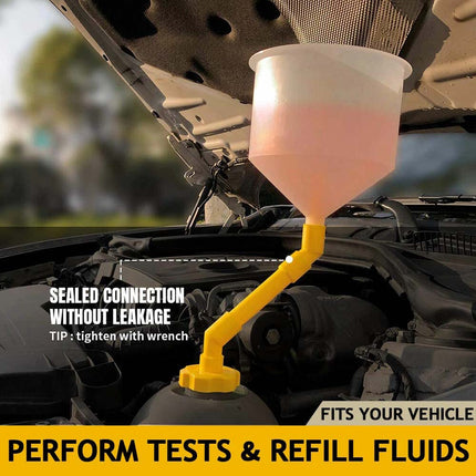 15X Car Radiator Coolant Funnel Vehicles Auto Antifreeze Bleeder Refill Tool Kit