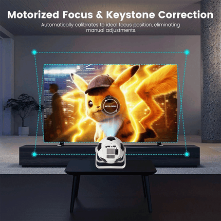 Mini Portable LED Projector For Android 11 Bluetooth Theater 4K Electronic Focus