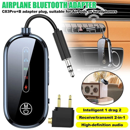 Airplane Bluetooth 5.4 Adaptor Transmitter Adapter for Airpods or Headphones