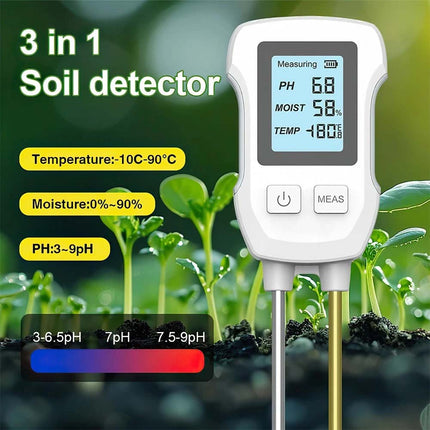 3 in 1 Digital LCD Soil Tester PH/Moisture/Temperature High Accuracy Soil Meter