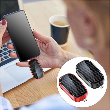 Portable Mini Solar Power Bank TYPE-C Charger for iphone Mobile Phone 1200mAh