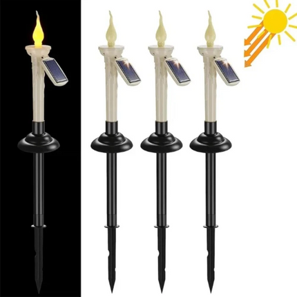 4PCS Solar Candle Light Led Candles Flameless Outdoor Garden Light Garden Home Decor
