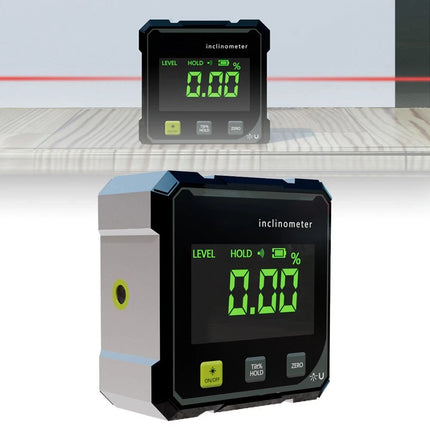 Digital Angle Finder with Electronic Laser, 4-Side  Angle Gauge, Cube