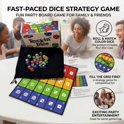 Dice Shaking Board Game Set for 2 to 4 Players Strategy Table Game for Family (2 Set）