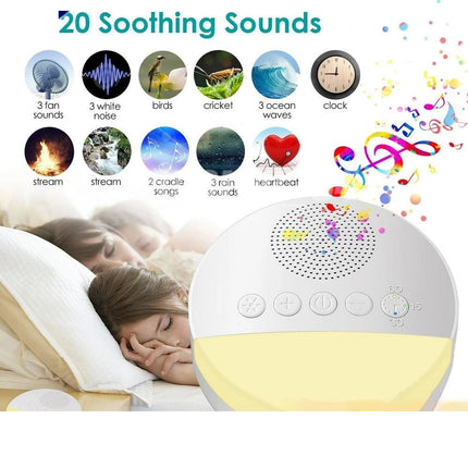 White Noise Nature Sound Machine Sleep Aid Machine Therapy Relax Sounds Sleeping