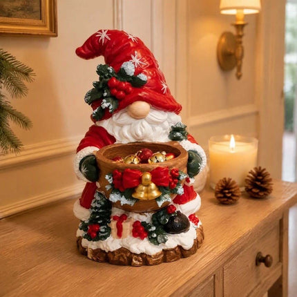 Creative Christmas Candy Bowl Figurine Funny Miniature Sculpture Prop