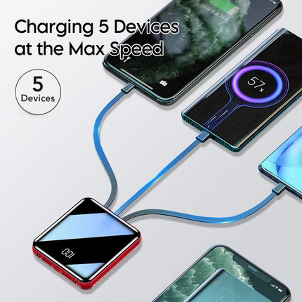 20000mAh Backup External Battery LED Power Bank Pack Fast Charger for Phone 4USB