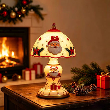 Christmas Santa Claus Resin Electric Table Lamp Festive Xmas Ornament Gift Decor Light New