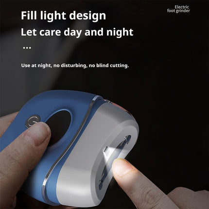Electric Nail Clipper 2 IN 1 Electric Foot Grinder Fingernail Trimmer Nail Care Blue - Image 5