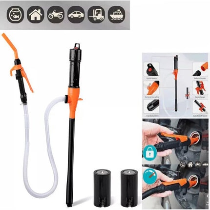 2.5 Gallons Electric Syphon Pump Water Fuel Transfer Operated Petrol Oil Battery