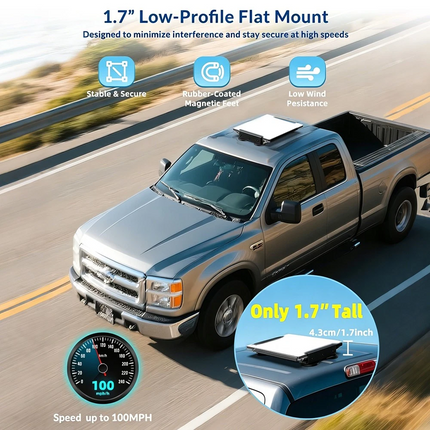 Starlink Mini Flat Magnetic Roof Mount 220 lbs Hold For Car, RV, Van, Truck