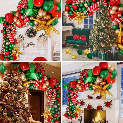 Christmas Balloon Garland Arch Kit Gift Box Balloons Foil Mylar Party Decor