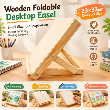 Tabletop Art Easel for Painting Foldable Wood Adjustable Desktop Painting Easel