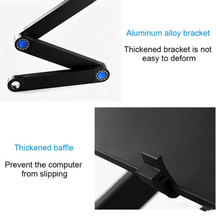 Laptop Stand / Desk-Portable Folding Aluminium Ergonomic Adjustable Height New