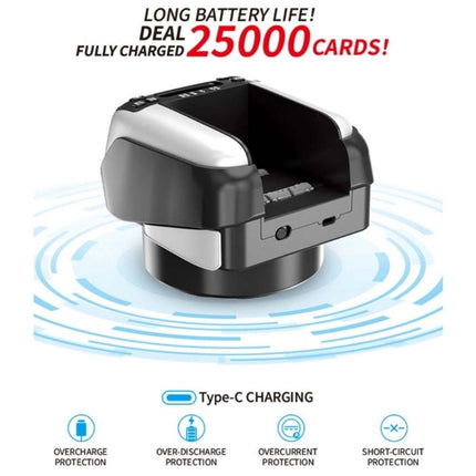 Automatic Card Shuffler and Dealer, 2 in 1 360° Rotating Card Shuffling+Dealing