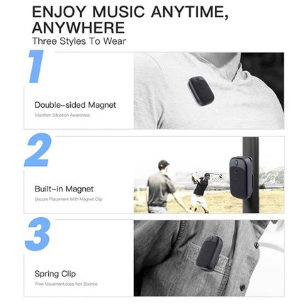Wearable Bluetooth Speaker Clip-On Wireless Portable Speaker Built-in Mics