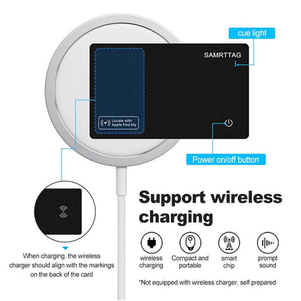 Smart Card Tracker Wireless Charging Wallet Tracker Tracking Device Waterproof
