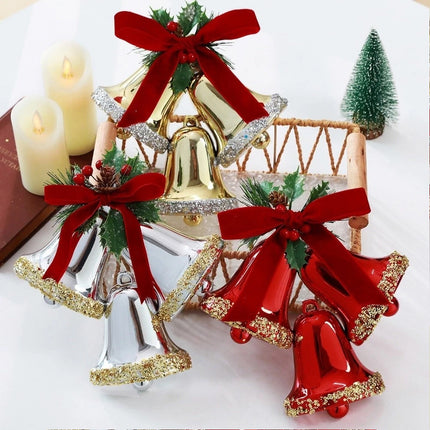 Triple-Bell Christmas Bell Hanging Ornament Window Decoration