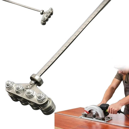 Stainless Steel Precision Cutting Guide for Circular Saws, Adjustable Guide Rail