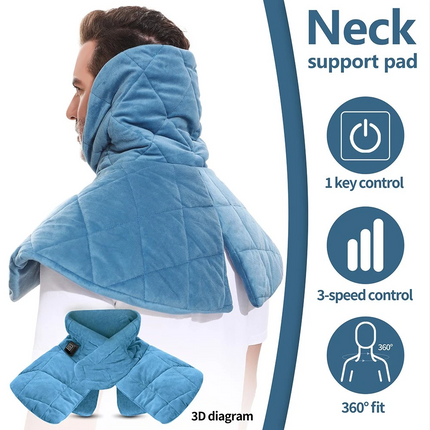 Cordless Weighted Heating Pad Electric Neck Shoulder Back Heating Warmer Wrap