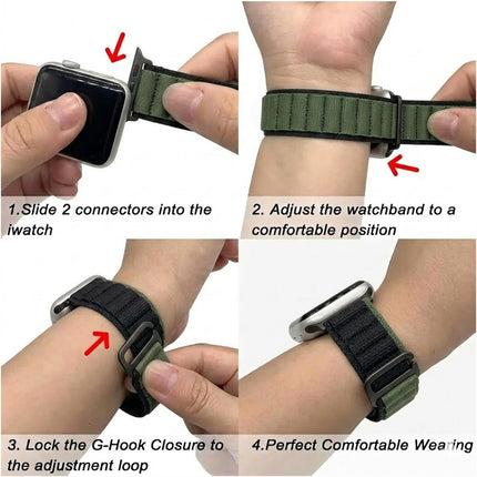 For Apple Watch iWatch Band Strap 9 8 7 6 SE 46mm 42mm 44mm SE Ultra Nylon Alpine