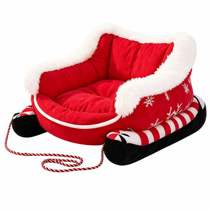 Dog Sleigh Bed, Santa Sleigh Dog Bed,Christmas Sleigh-Shaped Dogs Beds AU