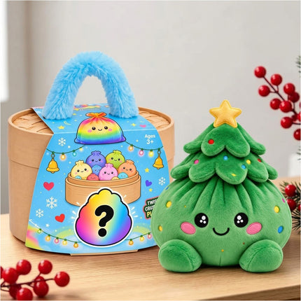 Christmas tree dumplings Dumpling Ploofs Rainbow Plush Edition with Steamer