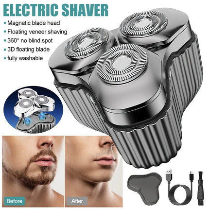 Portable Electric Razor for Travel, Rechargeable USB-C Alloy Mini Shavers for Me