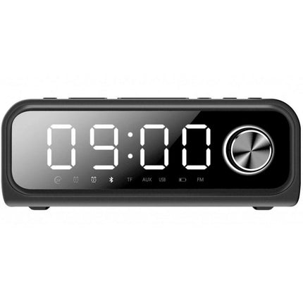 Laser Digital Alarm Clock FM Radio Wireless Charging w/ Bluetooth Speaker Red  Qualité Living