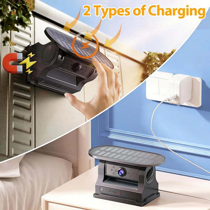 Wireless Reversing Camera Solar Wifi 1080P BSD For iPhone Android Truck