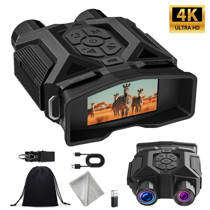 8X Zoom Digital Binoculars 4K Infrared Video Recording Night Vision Goggles AUU