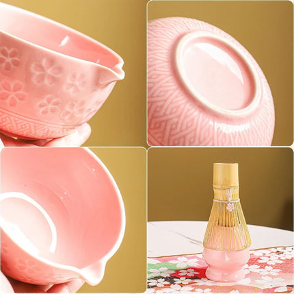 8PC with Spout Matcha Whisk Set Food Grade Japanese Chasen Stirring Perfect Gift