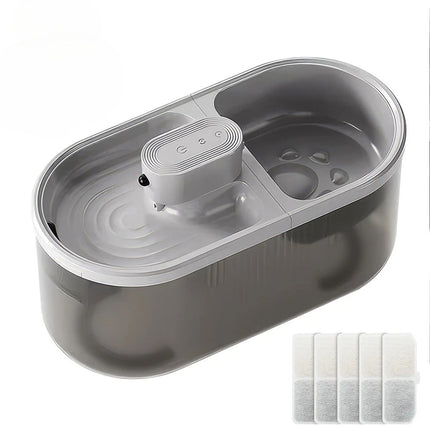 Automatic Pet Cat Drinker 4.5L Motion Sensor 2 Bowl Ultra-Quiet Drinker Fountain