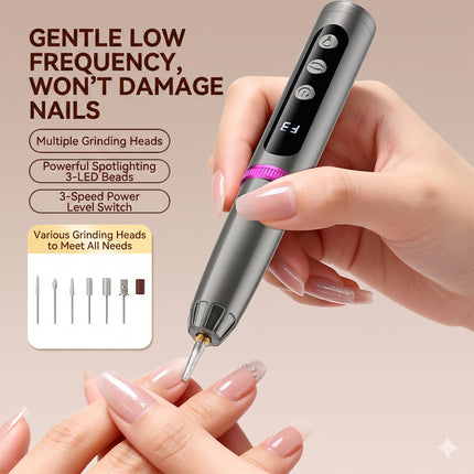 2-in-1 Electric Nail Drill & Rapid UV Curing Lamp Polishing Grinder Gel Drying