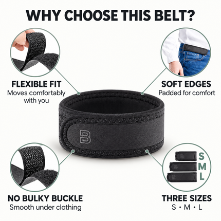 4 Pack Men's No Buckle Elastic Belts Adjustable Stretch Waist Belt for 1.5" Loops