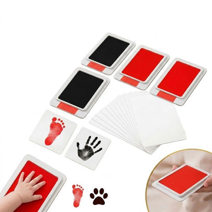 4-Pack Handprint Footprint Inkless Pad Kit Clean Touch Pet Paw Print Set