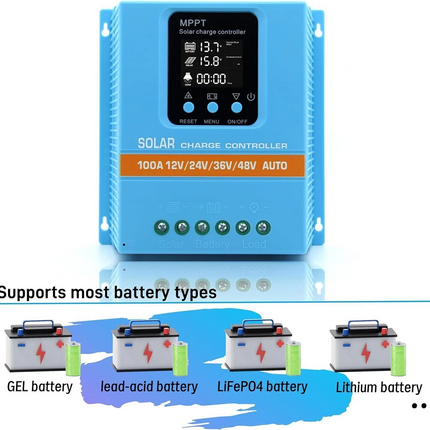 Upgraded MPPT Solar Charge Controller Battery Intelligent Regulator 60A