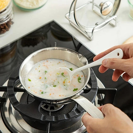 Stainless Steel Milk Pot Butter Warmer Pan Small Saucepan with Pour Spouts