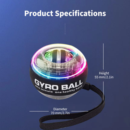 GYRO BALL Forearm Wrist Arm Exercise Gyroscopic Ball LED High Quality
