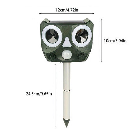 Solar Ultrasonic Bird Repeller Motion Sensor Animal & Pets Rat Possum Repellent