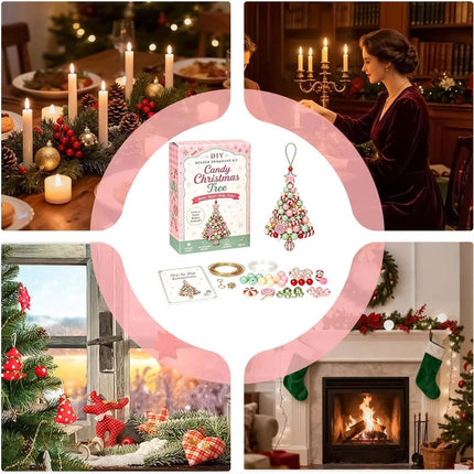 DIY Beaded Christmas Tree Ornament Craft Kit Handmade Beaded Hanging Set Style 3